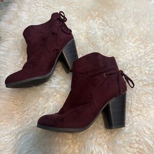 Elegant Burgundy Ankle Boots